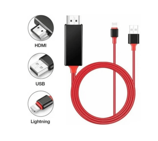 Cable Lightning HDMI para celular 1M