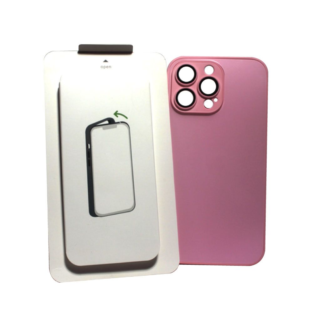 Case protector Metalizado iPhone 14 Pro Max + protector cámara