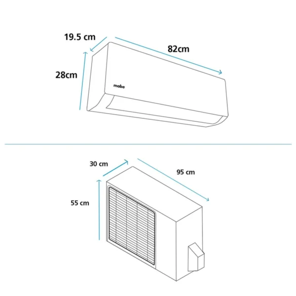 Aire Acondicionado Convencional 110V 12000 BTU Blanco Mabe Sp - Image 3