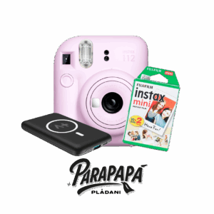 Combo Cámara Instantánea  Fujifilm instax Mini 12 + papel Fotográfico+ Powerbank  Smartbank 2X Magnética 10.000mah A+Sp